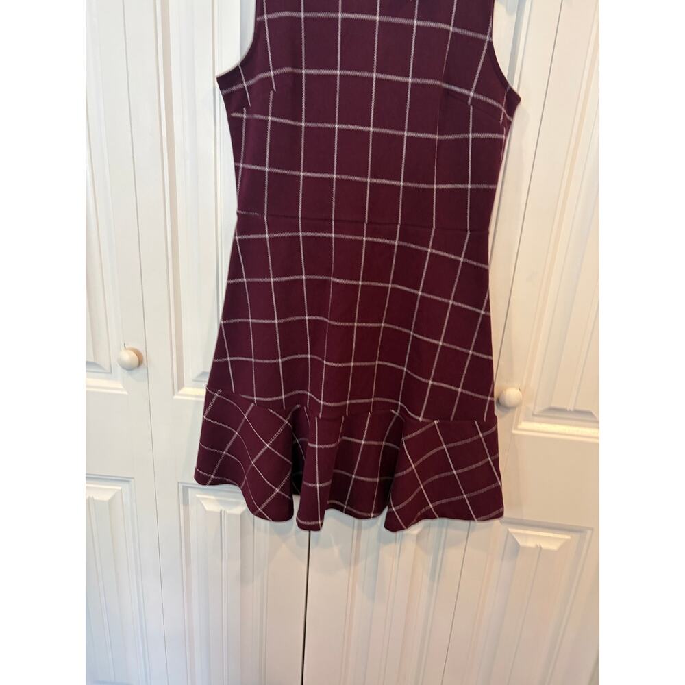 Gap Burgundy Plaid Dress Size 8 - Picture 4 of 7